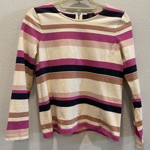 J.CREW Striped Shirt Purple + Navy S